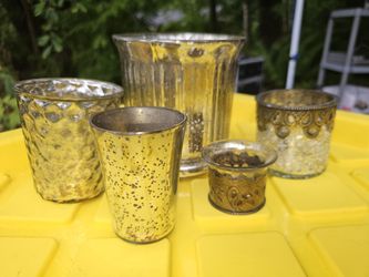 Mercury Glass Replicas Candle Holders