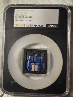 Transformer 40th Aniversary 2004 NIUE 2$ OPTIMUS PRIME 1oz Silver