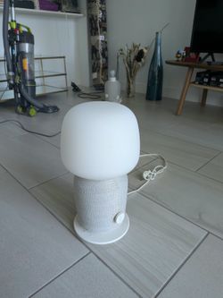 Pair IKEA x Sonos SYMFONISK Wi‑Fi Speaker Lamps — One Complete, One Missing Shade