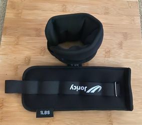 Adjustable Ankle Pair with Removable Weight for Jogging, Gymnastics, Aerobics, Physical Therapy 1lbs each (2lbs for pair)