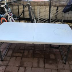 White 4 Foot Table For Sale!