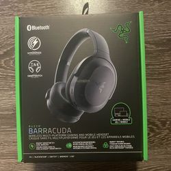 Razer Barracuda Wireless Over-Ear Gaming Headset - Black- NEW - UNOPENED