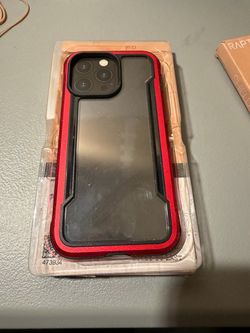 Raptic Shield iPhone 13 Pro Back Case Clear Drop Tested Black/Red