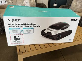 Scuba N1 Cordless Robotic Pool Vacuum-Automatic Pool Vacuum for In-Ground Pools up to 1600 sq. ft. White