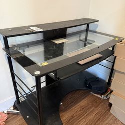Black Glass Desk