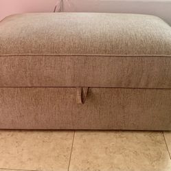 Potterybarn Storage Ottoman With Pullout Table
