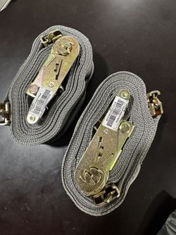 2pk J. J. Keller® Logistic Strap w/Ratchet Buckle - Gray, 2" x 16' Fe8)