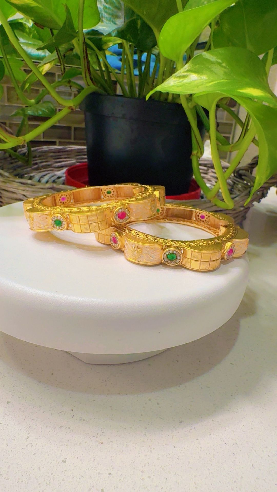 gold plated bangals 