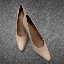 Brand New Linea Paolo Polina-L Blush Pink Nappa Leather Heels 7.5M