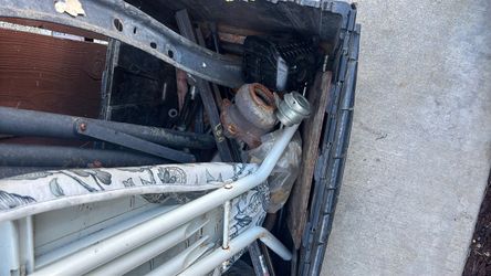 Metal pipes scrap metal wood plastic extras