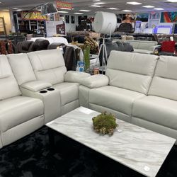 😎😎 Leather, Power Luxurious Sofa & Love Seat On Final Sale $2299 😎😎