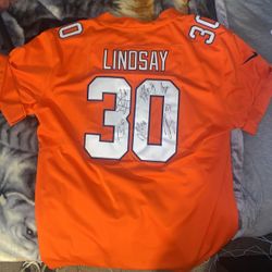 Signed Phillip Lindsay Nike Color Rush Jersey. AUTHENTIC