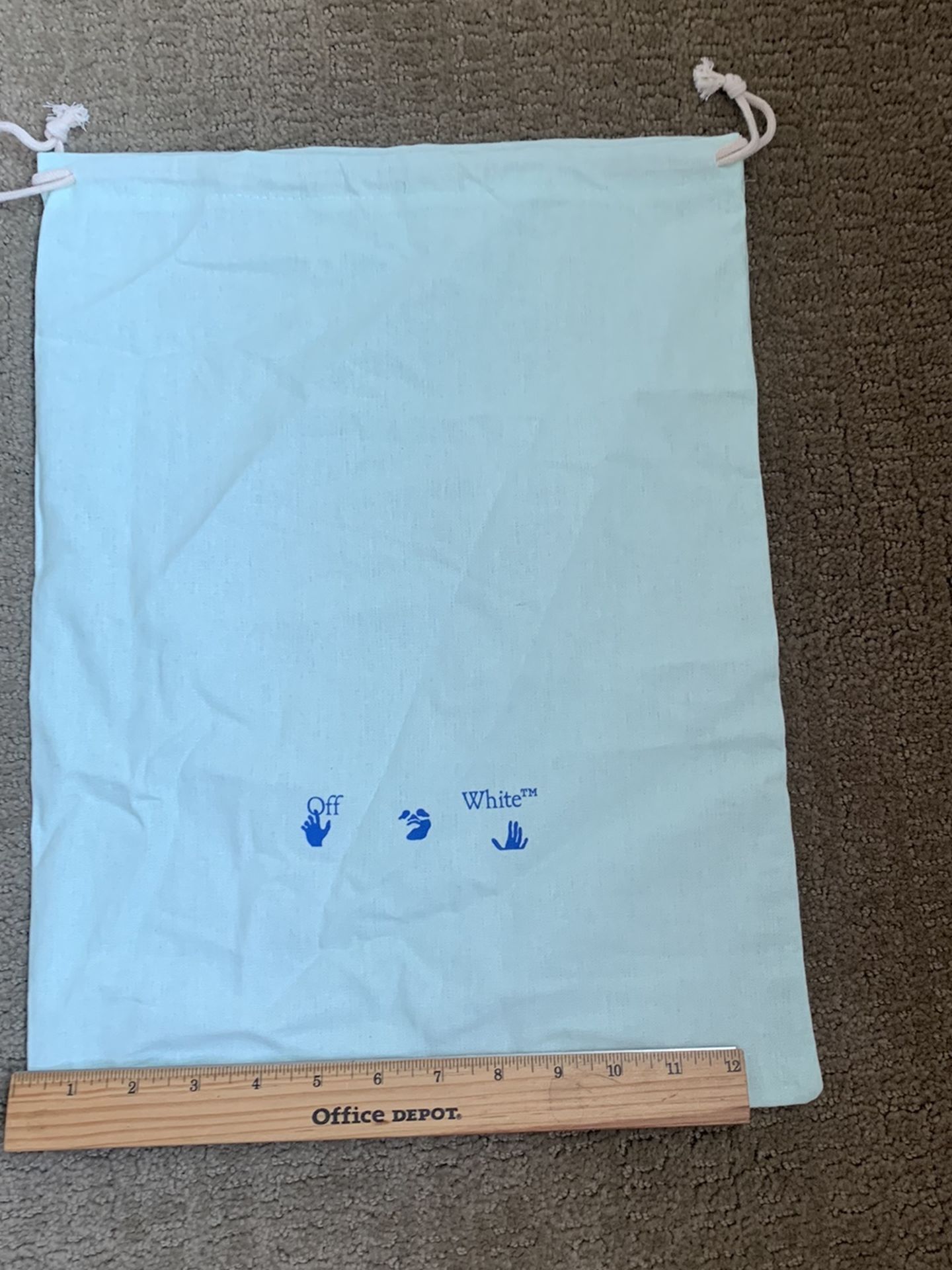 Off White Virgil Abloh Shoe Dust Bag Teal Green New Authentic