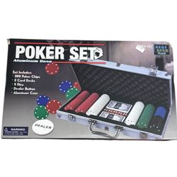 300 Piece Poker Set w/ Chips, Cards, Dice & Aluminum Case