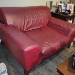 Wide Leather Armchair