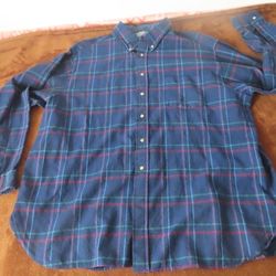 Vintage 1960s  Pendleton Plaid Virgin Wool US Made Flannel Men's 2X