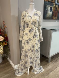 New With Tags RESET By Jane Ximena Floral Wrap Maxi Dress Size S