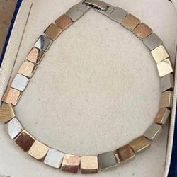 Manilla Gold Filled TRES Tonos Joyería Antigua 