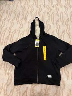 New - Eddie Bauer men’s shearling lined zip hoodie, size medium