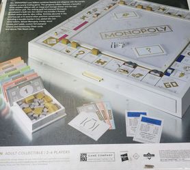 Hasbro Monopoly Luxe Edition White Gold Limited Adult Collectible Edition