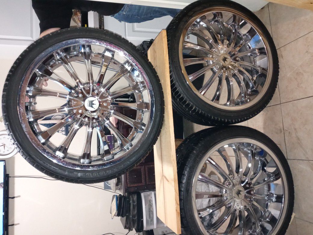 20 inch mazzi rims   With Low Profile Tires Included
