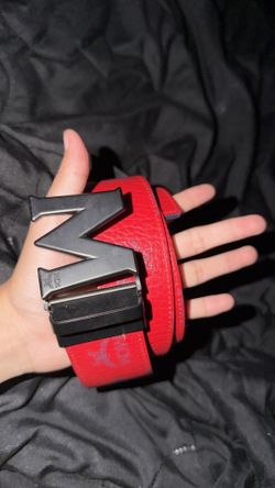 MCM belt Red Reversible