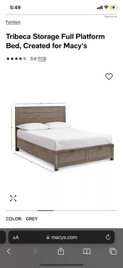 Tribeca storage queen bed frame  + free Mattress - Black 🖤