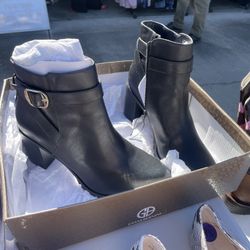 NEW Black Ankle Boots Gianni Bernini 9.5