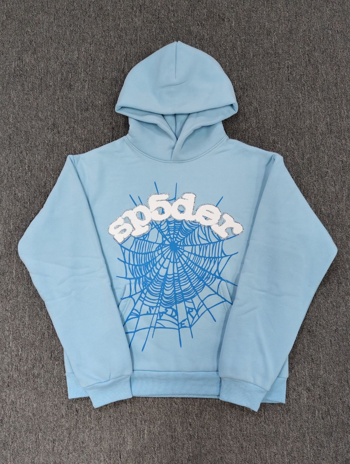 Light Blue Sp5der Hoodie