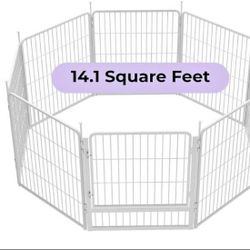 Pet Play Pen Indoors, 24 inch/ 32 Inch/ 40 inch, 8 Panels Pet Playpen,  Small and Mediump