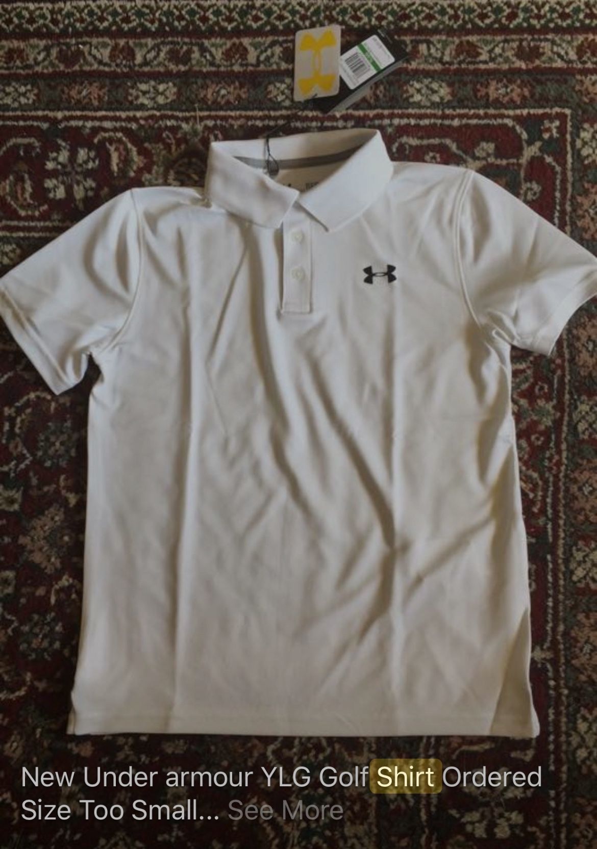 Under Armor YLG golf shirt NEW