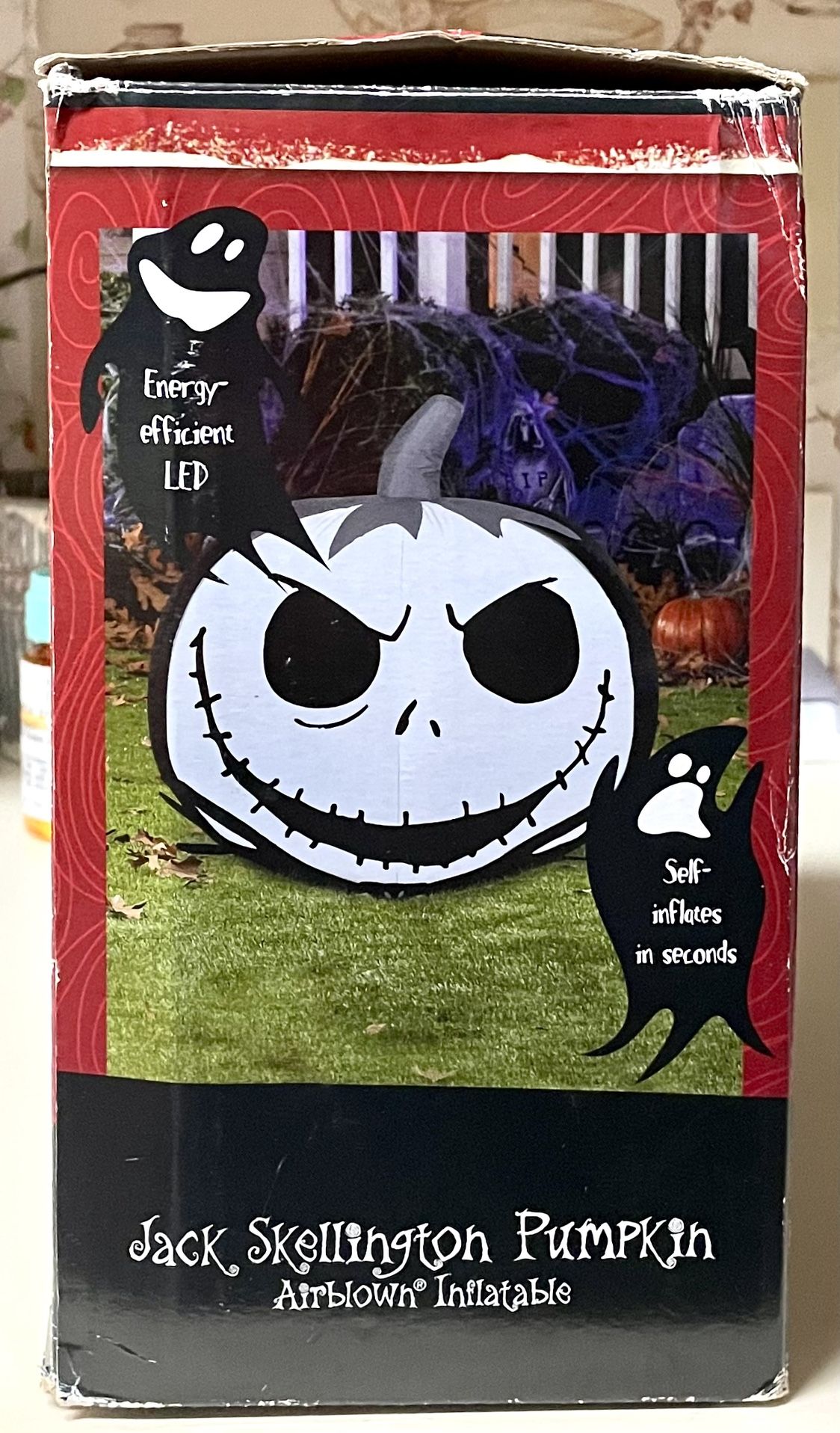 Gemmy-Jack Skellington-96 inch Air Blown Inflatable Disney - TESTED & WORKING!