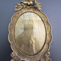 Vintage Matson Frame with Bird in Dogwood Flowers