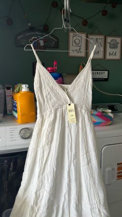 Nwt young USA off white long dress
