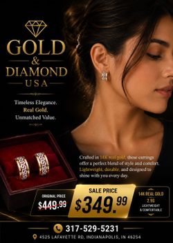 14k gold hoop earrings
