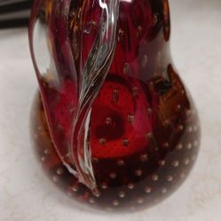 Murano Pear Paperweight Large 7"