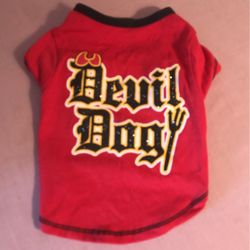 Cute Red Dog Shirt - Devil Dog    Size (S)