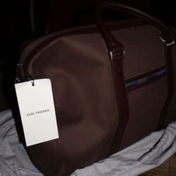 CARL FRIEDRIK  Compact Leather Weekender Bag - Chocolate