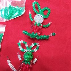 Bead Kit To Make Christmas Mice W/Directions