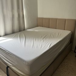 Queen Size Underbed Storage Frame w 10” Memory Foam Mattress