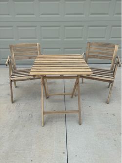 Solid Wood Bistro Set 🚨90% sanded H28xL24xW24