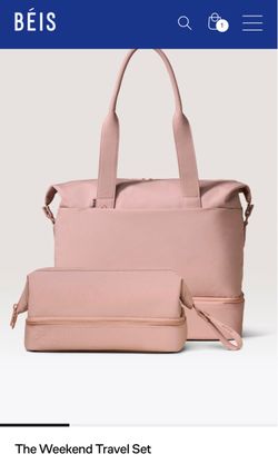 Pink weekend travel set