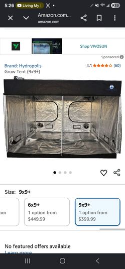 9x9 grow tent (UNOPENED) W/ LED Grow light