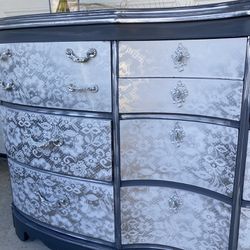 Beautiful Dresser In Grey /silver 