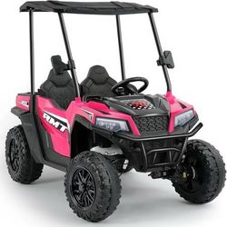new 24V Ride on Toy for Big Kid,Ride on Car 2 Seater w/Sun Shade,Dump Bed & Shovel,4.5MPH,4WD Electric Car for Kids,Battery Car w/Remote,Kids Ride on