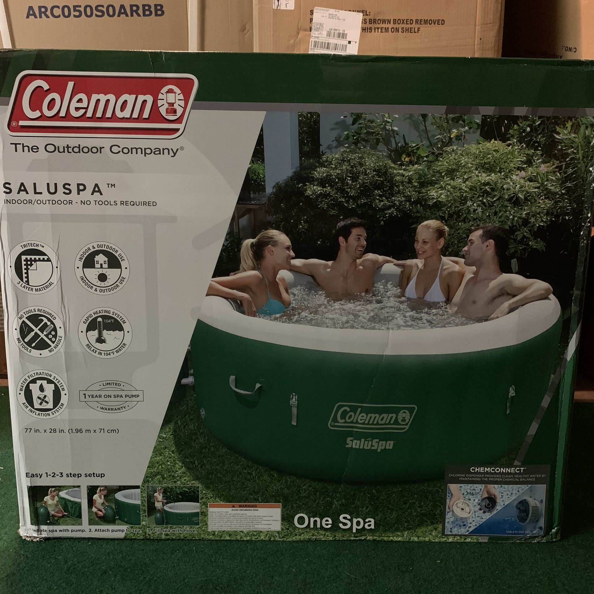 Coleman SaluSpa Inflatable Hot Tub Spa MSG OFFERS 