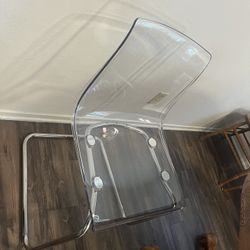 Clear Plastic Chair With Metal Frame