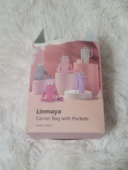 Carrier Bag for Water Bottle / Tumbler with Pockets, New