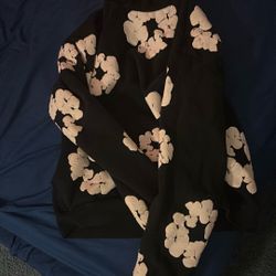 Black and white Denim Tear hoodie