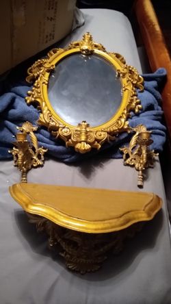 Gold Decorative Mirror Set